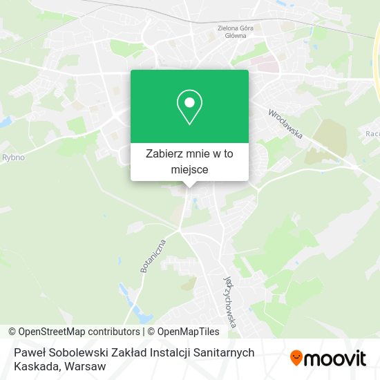 Mapa Paweł Sobolewski Zakład Instalcji Sanitarnych Kaskada