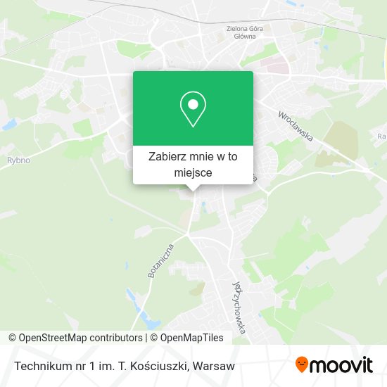 Mapa Technikum nr 1 im. T. Kościuszki