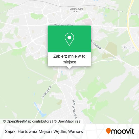 Mapa Sajak. Hurtownia Mięsa i Wędlin