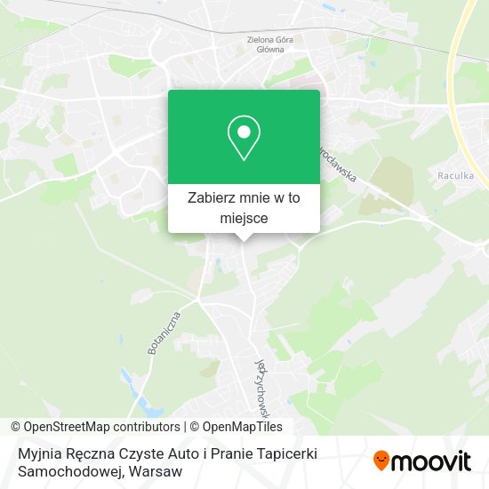 Mapa Myjnia Ręczna Czyste Auto i Pranie Tapicerki Samochodowej