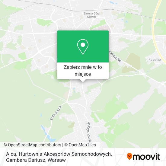 Mapa Alca. Hurtownia Akcesoriów Samochodowych. Gembara Dariusz