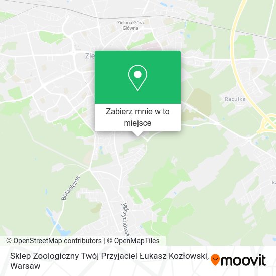 Mapa Sklep Zoologiczny Twój Przyjaciel Łukasz Kozłowski