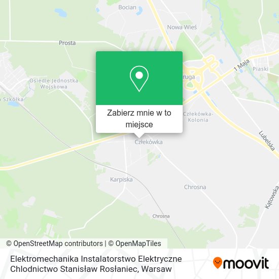 Mapa Elektromechanika Instalatorstwo Elektryczne Chlodnictwo Stanisław Rosłaniec