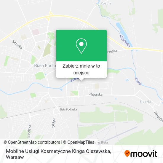 Mapa Mobilne Usługi Kosmetyczne Kinga Olszewska