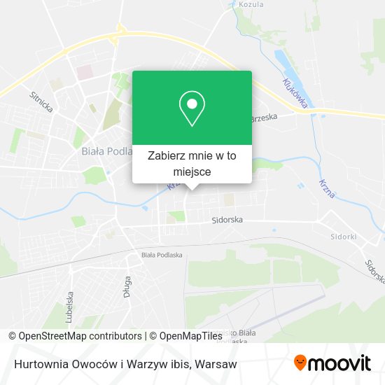 Mapa Hurtownia Owoców i Warzyw ibis