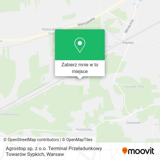 Mapa Agrostop sp. z o.o. Terminal Przeładunkowy Towarów Sypkich