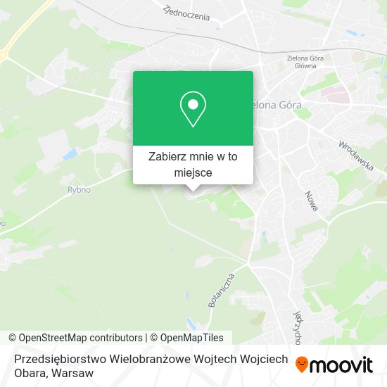 Mapa Przedsiębiorstwo Wielobranżowe Wojtech Wojciech Obara