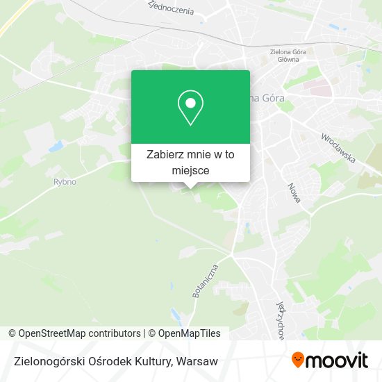 Mapa Zielonogórski Ośrodek Kultury