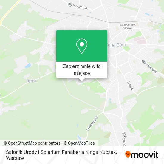 Mapa Salonik Urody i Solarium Fanaberia Kinga Kuczak