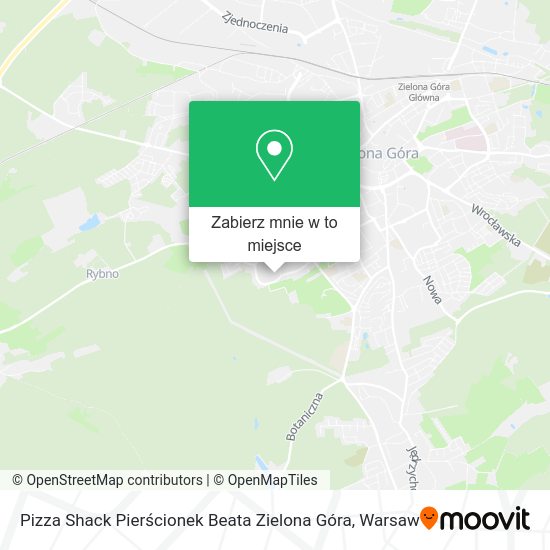 Mapa Pizza Shack Pierścionek Beata Zielona Góra