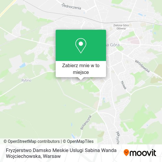 Mapa Fryzjerstwo Damsko Meskie Uslugi Sabina Wanda Wojciechowska