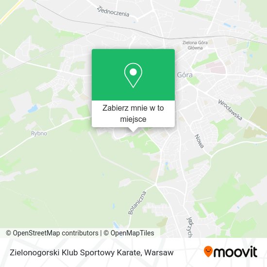 Mapa Zielonogorski Klub Sportowy Karate