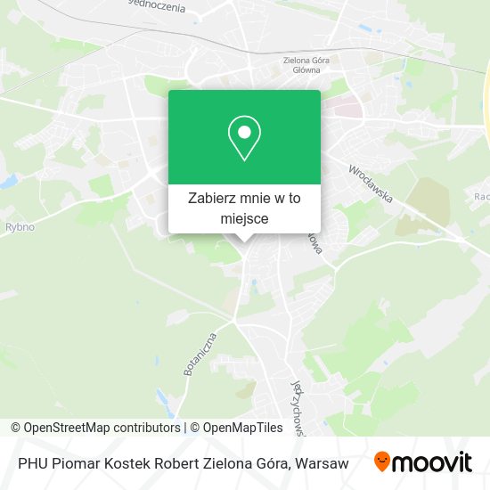 Mapa PHU Piomar Kostek Robert Zielona Góra