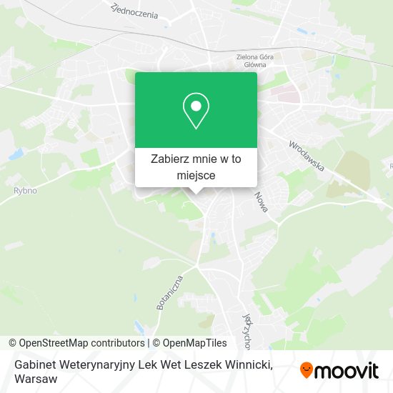 Mapa Gabinet Weterynaryjny Lek Wet Leszek Winnicki