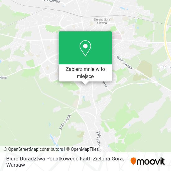 Mapa Biuro Doradztwa Podatkowego Faith Zielona Góra