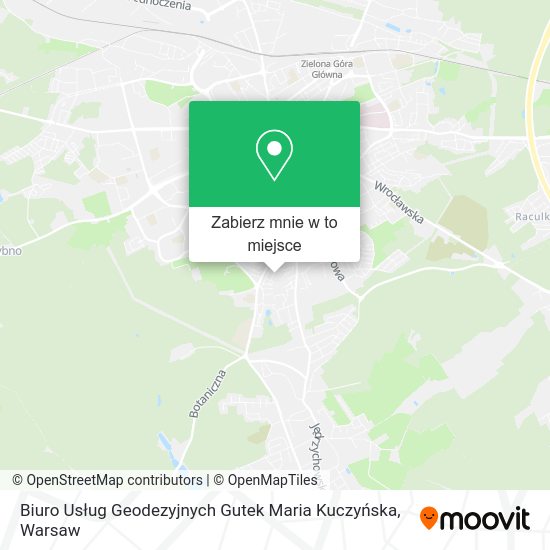 Mapa Biuro Usług Geodezyjnych Gutek Maria Kuczyńska