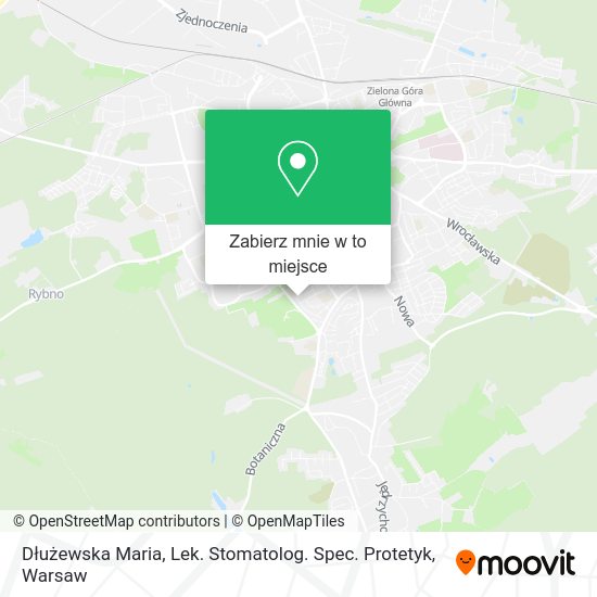 Mapa Dłużewska Maria, Lek. Stomatolog. Spec. Protetyk