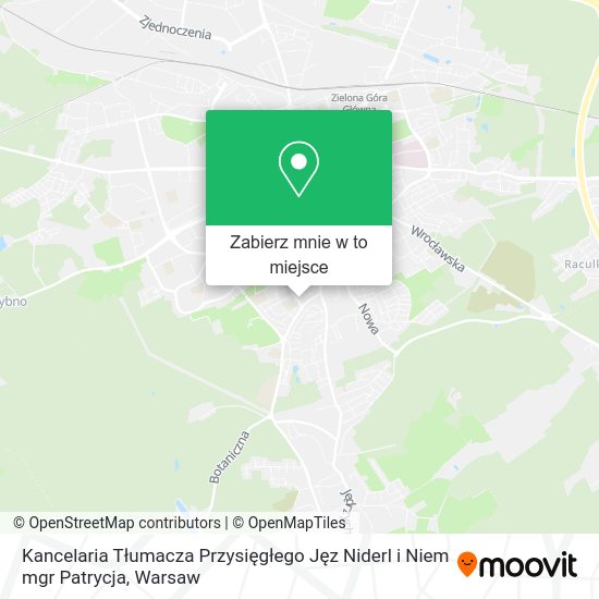 Mapa Kancelaria Tłumacza Przysięgłego Jęz Niderl i Niem mgr Patrycja