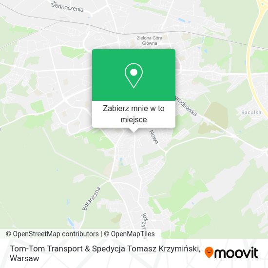 Mapa Tom-Tom Transport & Spedycja Tomasz Krzymiński