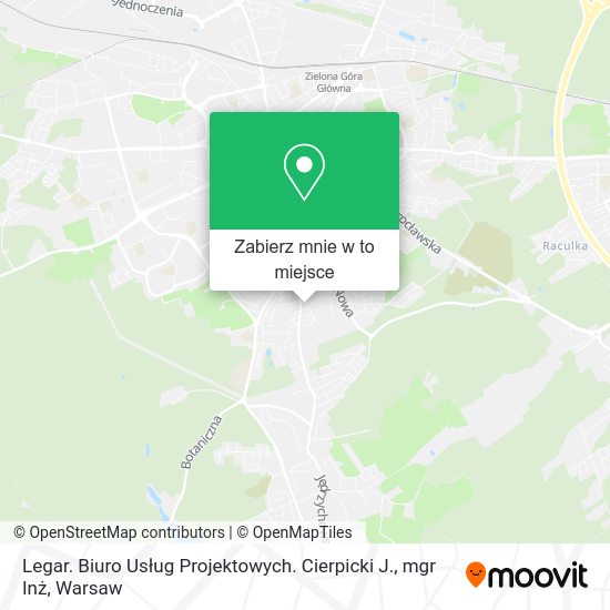 Mapa Legar. Biuro Usług Projektowych. Cierpicki J., mgr Inż