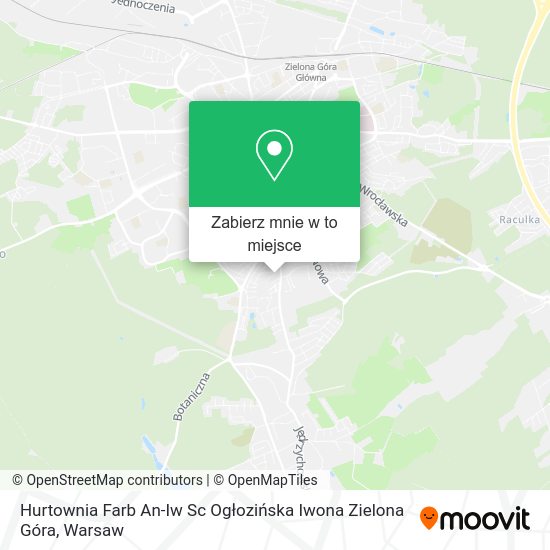 Mapa Hurtownia Farb An-Iw Sc Ogłozińska Iwona Zielona Góra