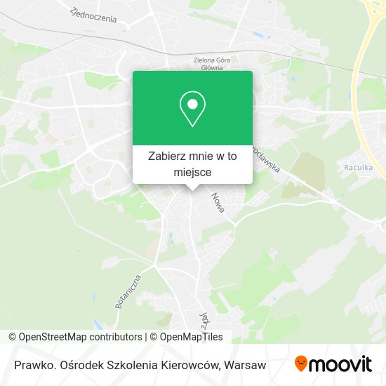 Mapa Prawko. Ośrodek Szkolenia Kierowców