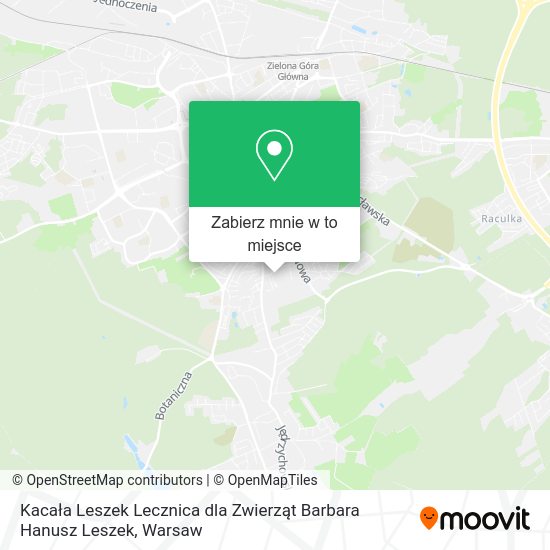 Mapa Kacała Leszek Lecznica dla Zwierząt Barbara Hanusz Leszek