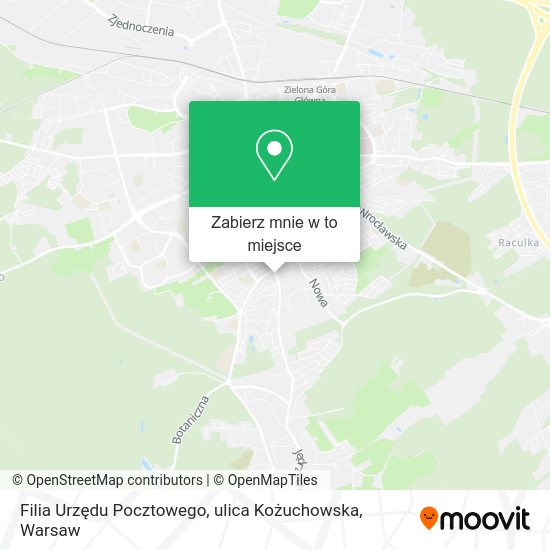 Mapa Filia Urzędu Pocztowego, ulica Kożuchowska