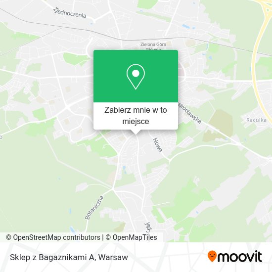 Mapa Sklep z Bagaznikami A