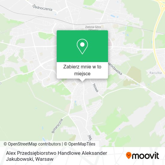 Mapa Alex Przedsiębiorstwo Handlowe Aleksander Jakubowski