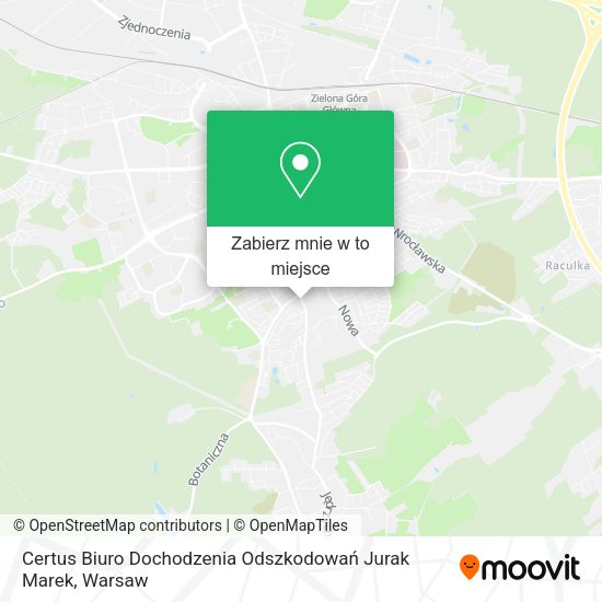 Mapa Certus Biuro Dochodzenia Odszkodowań Jurak Marek