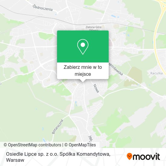 Mapa Osiedle Lipce sp. z o.o. Spółka Komandytowa