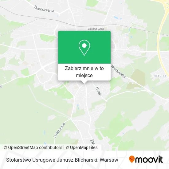 Mapa Stolarstwo Usługowe Janusz Blicharski