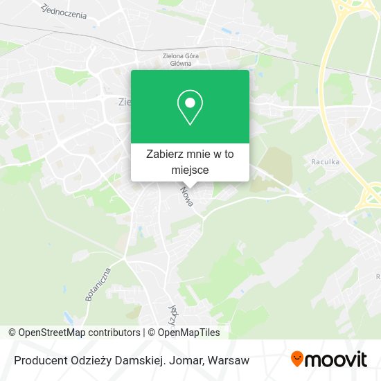 Mapa Producent Odzieży Damskiej. Jomar