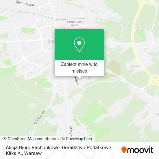 Mapa Alicja Biuro Rachunkowe, Doradztwo Podatkowe. Kliks A.