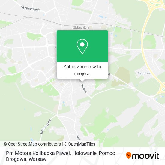 Mapa Pm Motors Kolibabka Paweł. Holowanie, Pomoc Drogowa