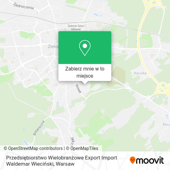 Mapa Przedsiębiorstwo Wielobranżowe Export Import Waldemar Wieciński