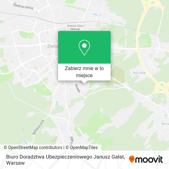 Mapa Biuro Doradztwa Ubezpieczeniowego Janusz Gałat