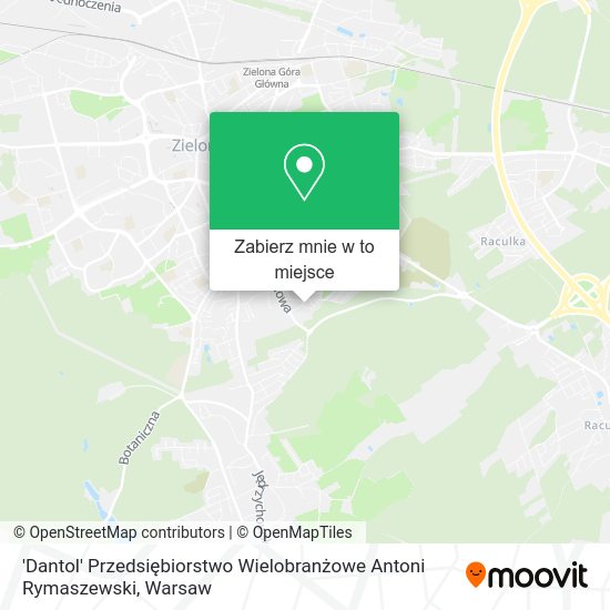 Mapa 'Dantol' Przedsiębiorstwo Wielobranżowe Antoni Rymaszewski