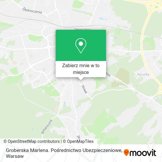 Mapa Groberska Marlena. Pośrednictwo Ubezpieczeniowe