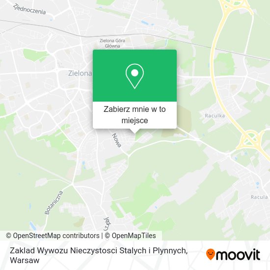 Mapa Zaklad Wywozu Nieczystosci Stalych i Plynnych