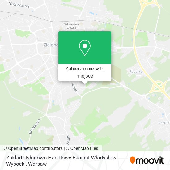 Mapa Zakład Usługowo Handlowy Ekoinst Władysław Wysocki