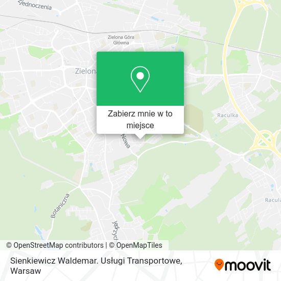 Mapa Sienkiewicz Waldemar. Usługi Transportowe