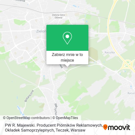 Mapa PW R. Majewski. Producent Piórników Reklamowych, Okładek Samoprzylepnych, Teczek