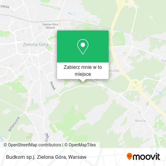 Mapa Budkom sp.j. Zielona Góra