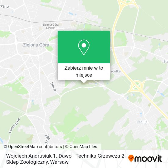 Mapa Wojciech Andrusiuk 1. Dawo - Technika Grzewcza 2. Sklep Zoologiczny