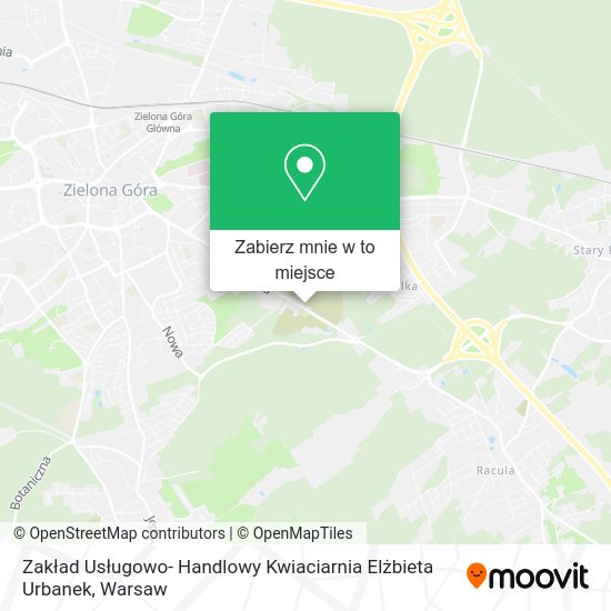 Mapa Zakład Usługowo- Handlowy Kwiaciarnia Elżbieta Urbanek