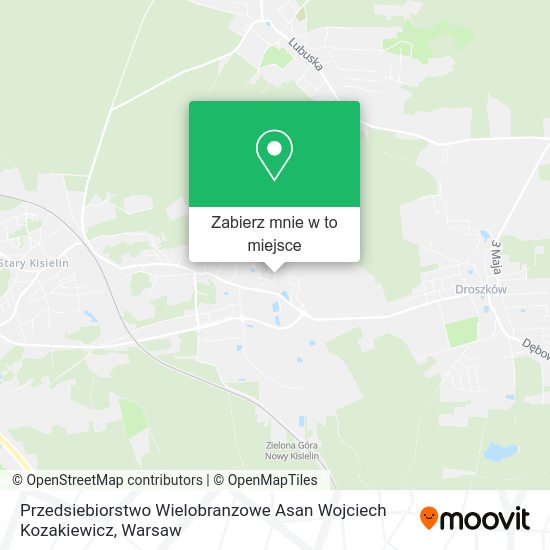 Mapa Przedsiebiorstwo Wielobranzowe Asan Wojciech Kozakiewicz