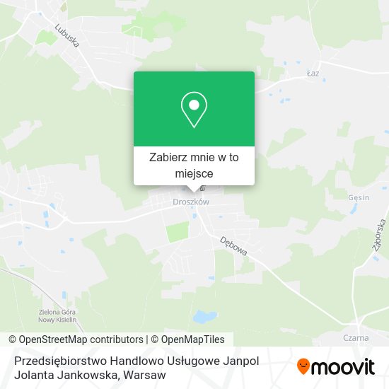 Mapa Przedsiębiorstwo Handlowo Usługowe Janpol Jolanta Jankowska