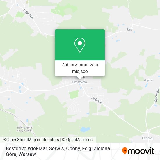 Mapa Bestdrive Wiol-Mar, Serwis, Opony, Felgi Zielona Góra